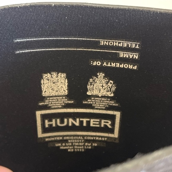 Hunter Original Contrast Tall Rain Boots *LIMITED EDITION* Size 7 - Picture 14 of 15